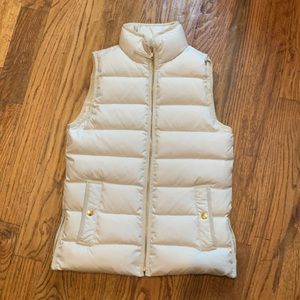 J. Crew Cream Puffy Vest (XXS)